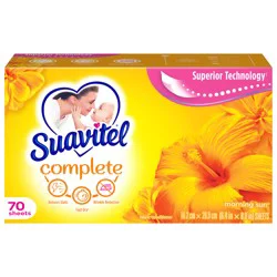 Suavitel Complete Fabric Softener Dryer Sheets, Morning Sun - 70 count