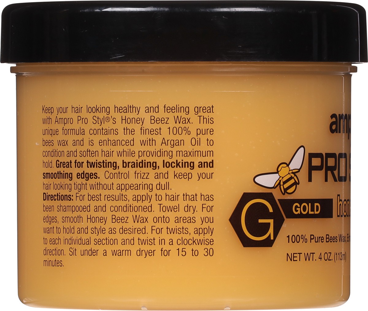 slide 7 of 9, Ampro Sytling Honey Beez Wax, 4 oz