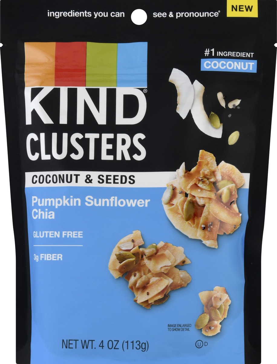 slide 9 of 10, KIND Pumpkin Sunflower Chia Coconut & Seeds Clusters 4 oz, 4 oz