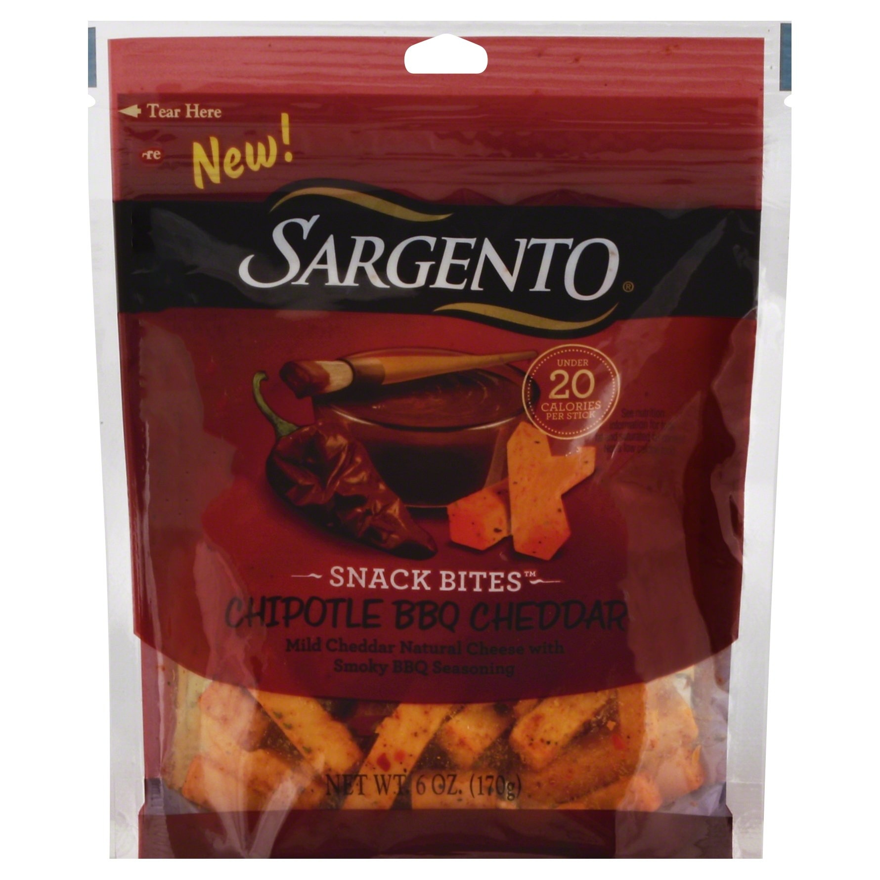 slide 1 of 1, Sargento Chipotle BBQ Cheddar Cheese Snack Bites, 6 oz