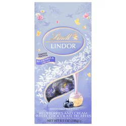 Lindt Lindor White Blueberries & Cream Chocolate Truffles 8.5 oz