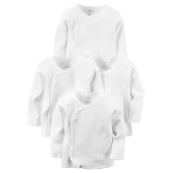carter's Newborn Long Sleeve Kimono T-Shirts - White