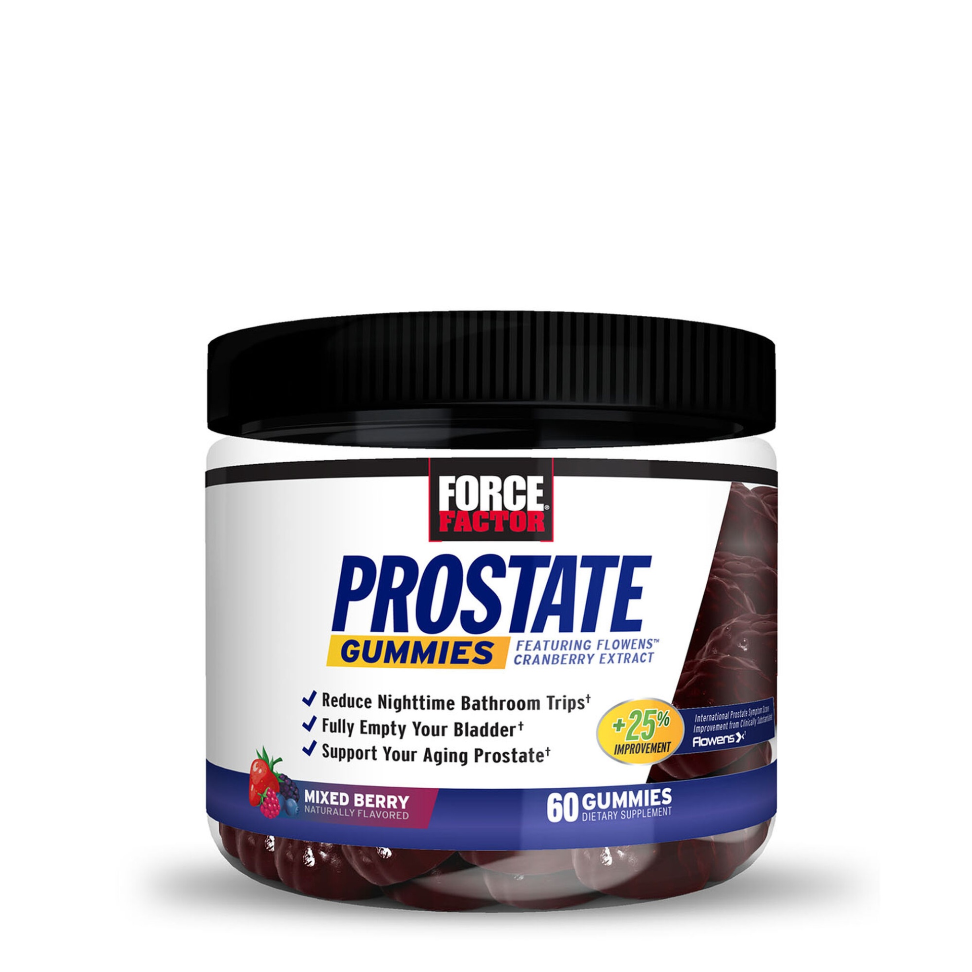 slide 1 of 1, Force Factor Prostate Gummies - Mixed Berry, 60 ct