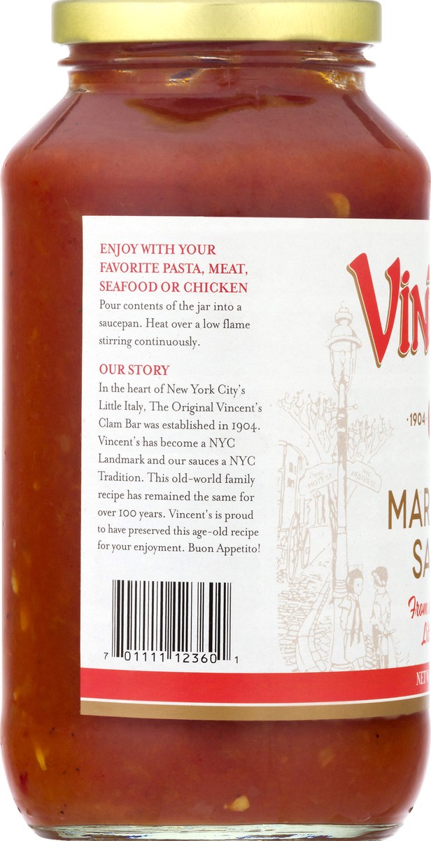 slide 6 of 13, Vincent's Marinara Sauce 25 oz, 25 oz