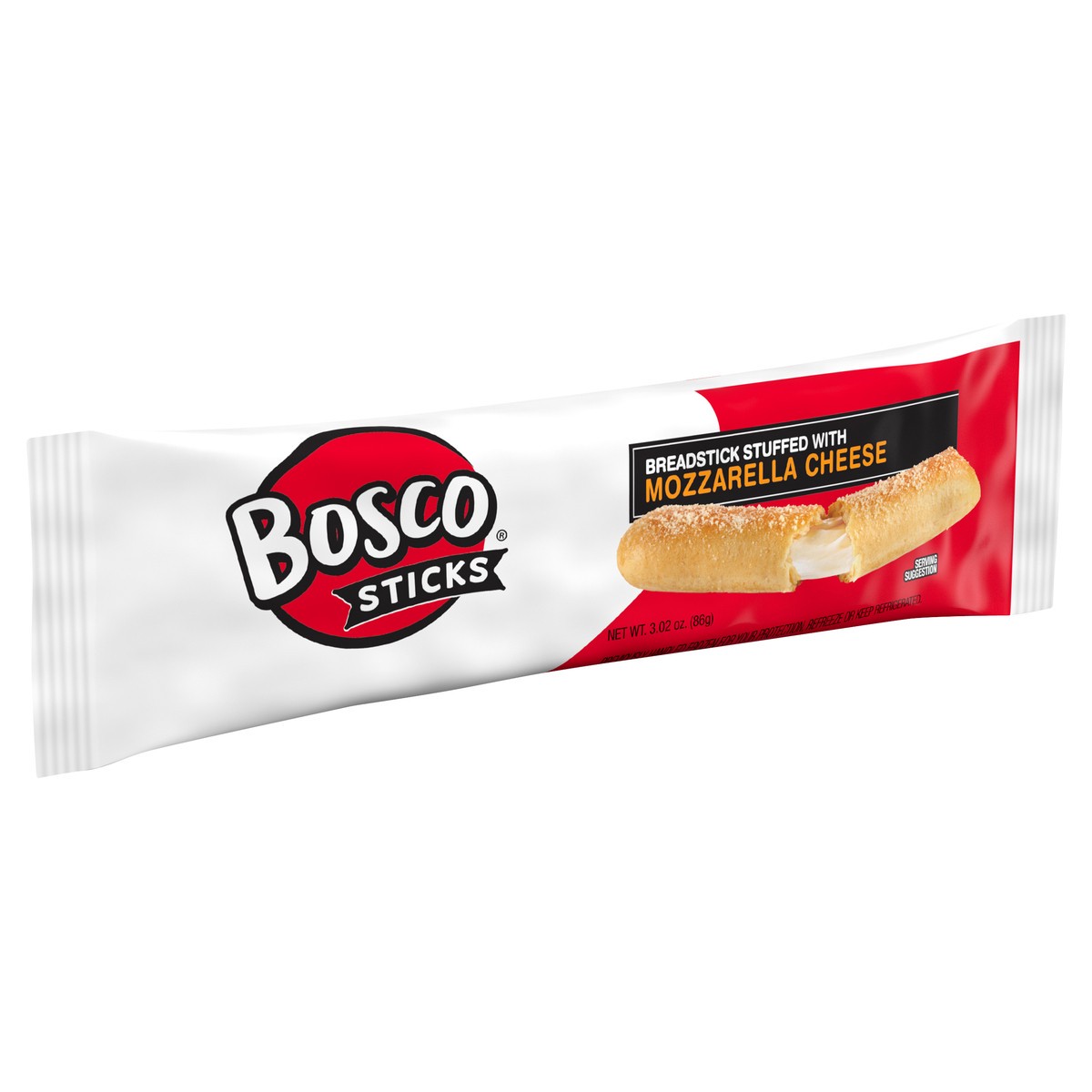 slide 2 of 5, BOSCOS PIZZA Bosco 7" Mozzarella Cheese Stuffed Breadsticks, 85.61 g