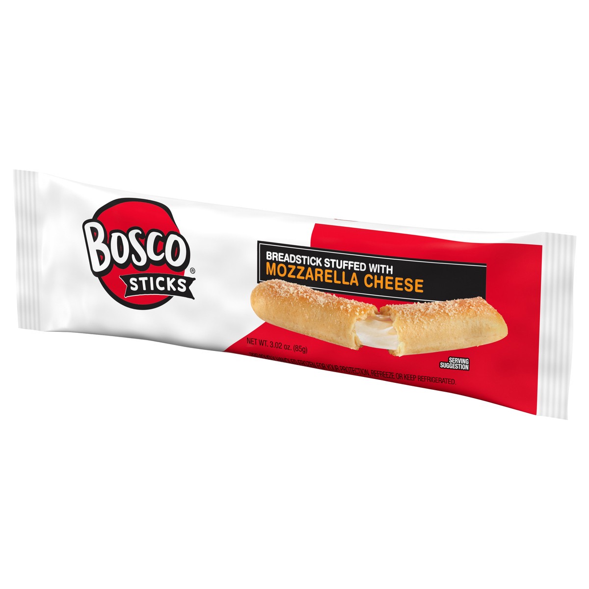 slide 3 of 5, BOSCOS PIZZA Bosco 7" Mozzarella Cheese Stuffed Breadsticks, 85.61 g