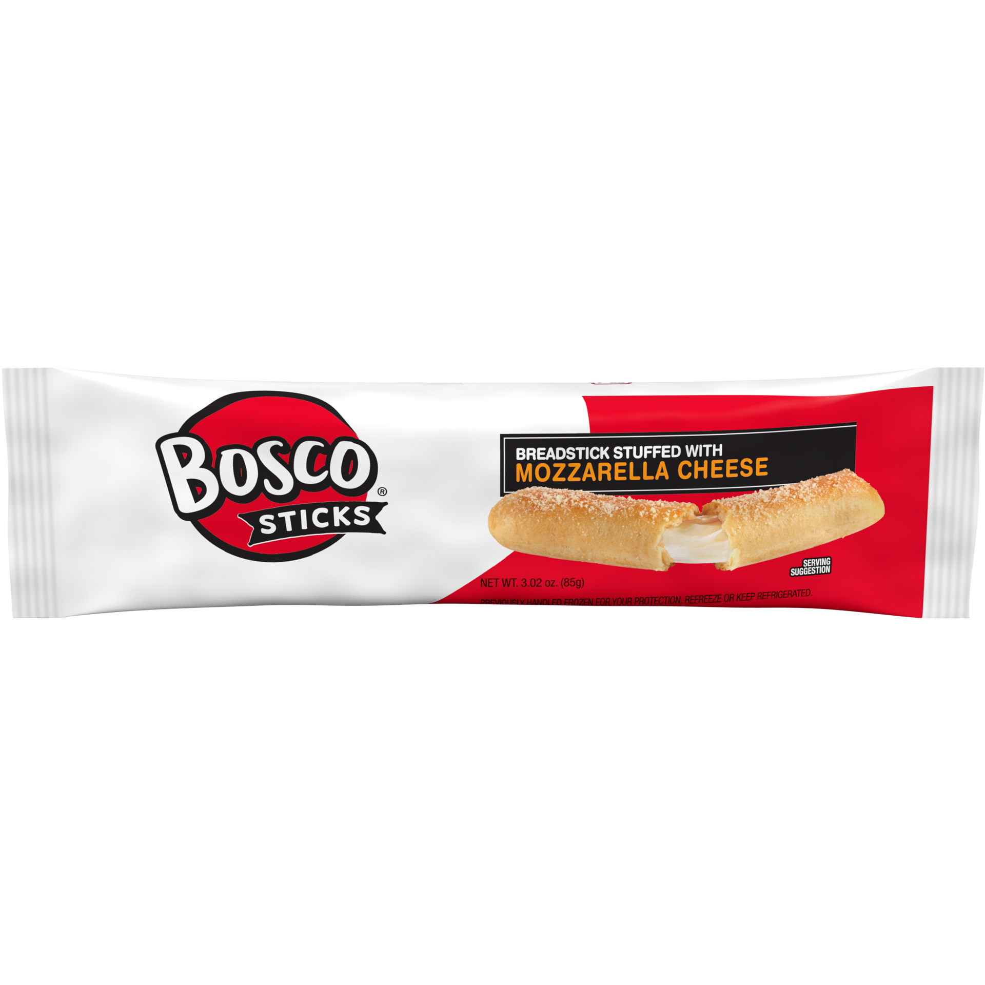 slide 1 of 5, BOSCOS PIZZA Bosco 7" Mozzarella Cheese Stuffed Breadsticks, 85.61 g