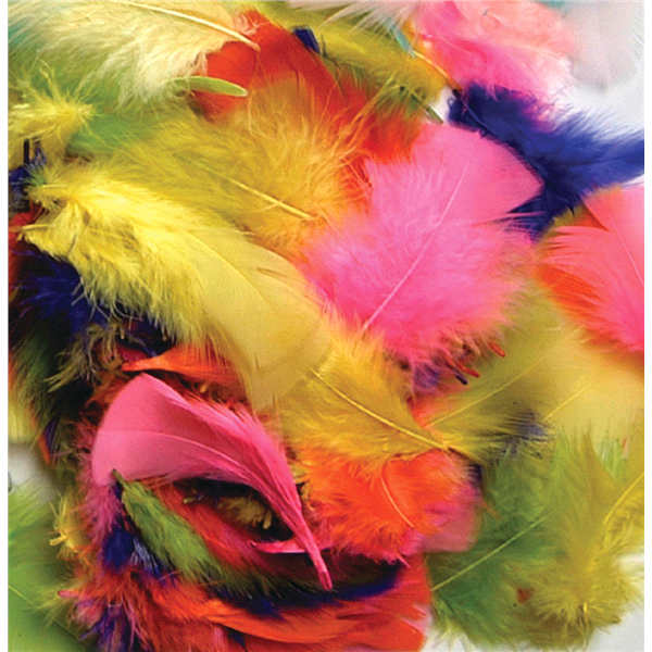 slide 1 of 1, Creativity Street Turkey Plumage Feathers, Assorted Bright Hues, Assorted Sizes, 14 grams, 1 ct