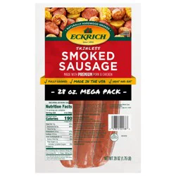 Eckrich Skinless Smoked Sausage Mega Pack, 28 oz
