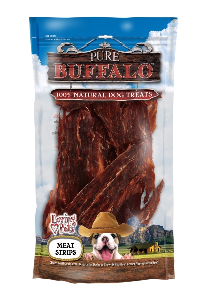 slide 1 of 1, Loving Pets Pure Buffalo 100% Natural Dog Treats, 3.5 oz