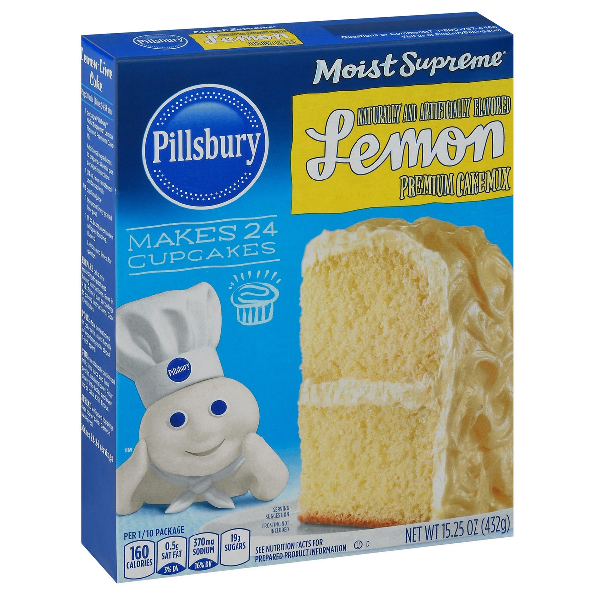 slide 9 of 9, Pillsbury Moist Supreme Lemon Cake Mix 15.25 oz, 15.25 oz