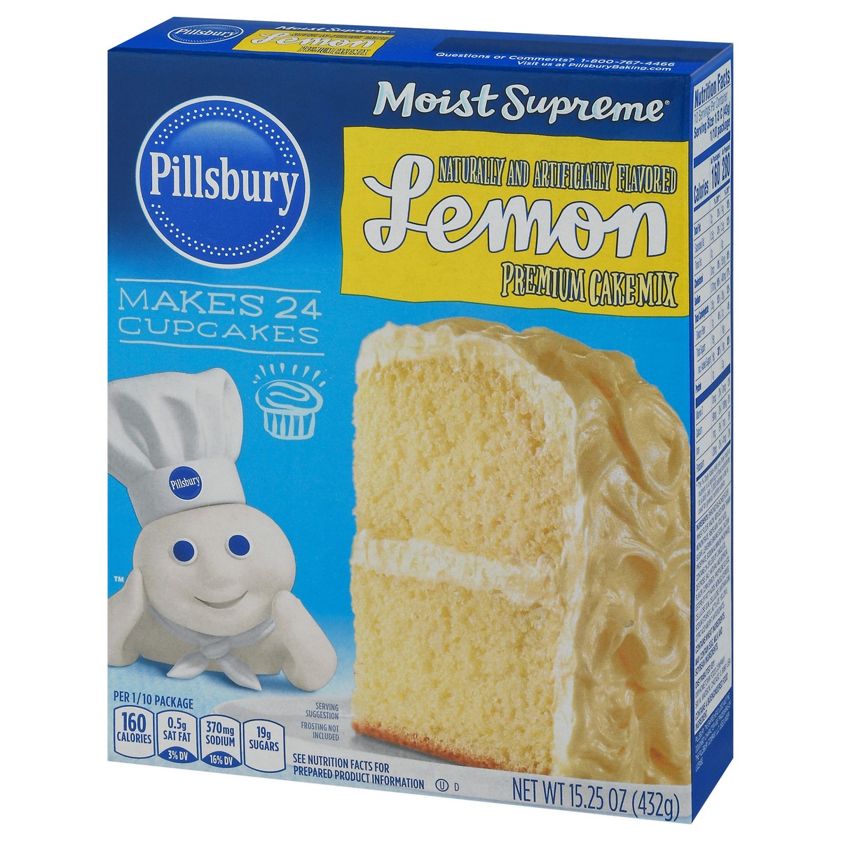 slide 6 of 9, Pillsbury Moist Supreme Lemon Cake Mix 15.25 oz, 15.25 oz