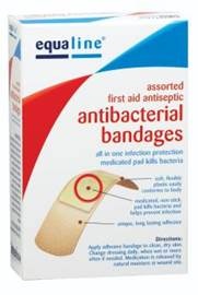 slide 1 of 1, Equaline Bandages Antibacterial Sheer, 20 ct