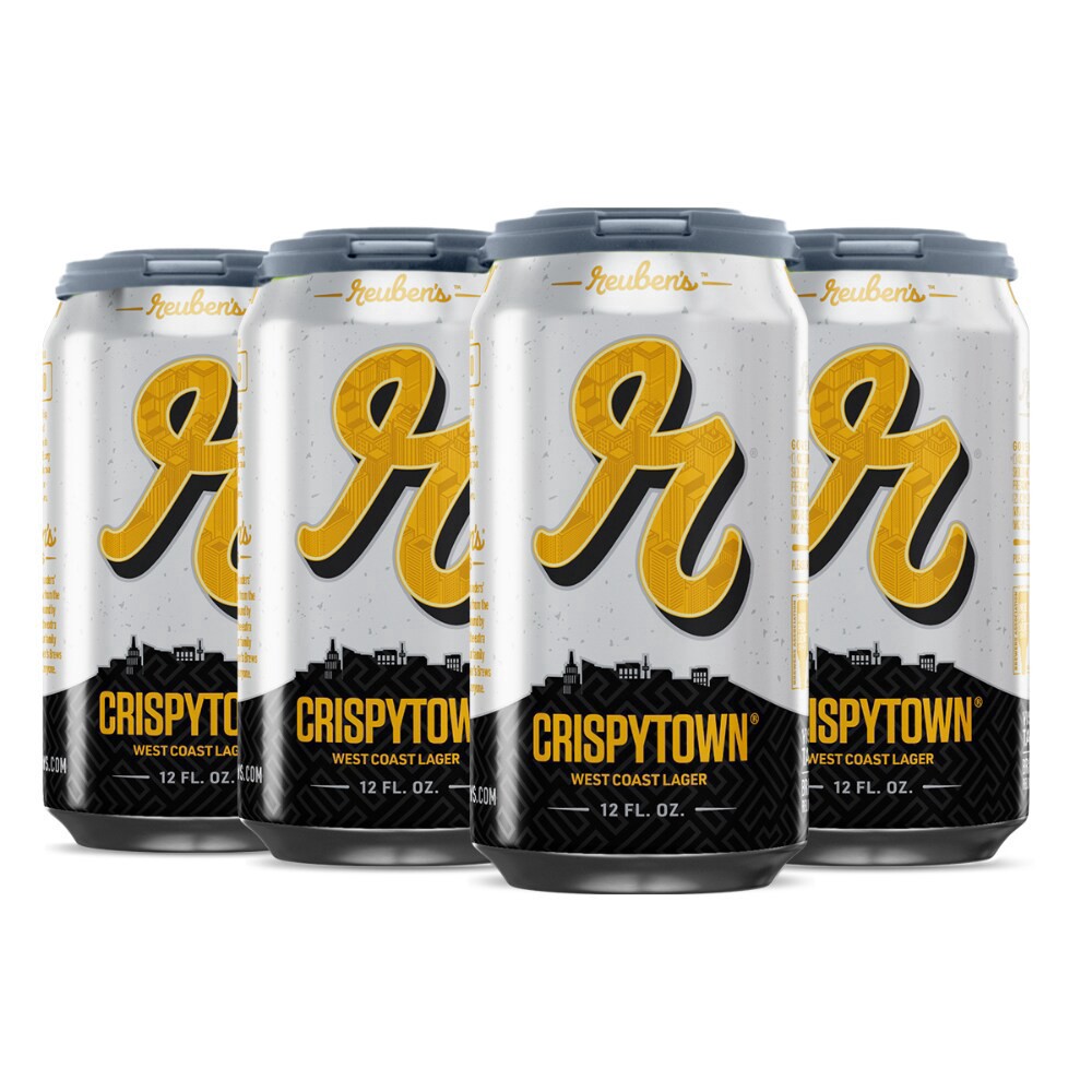 slide 2 of 2, Reuben's Brews Crispytown West Coast Lager Beer, 6 ct; 12 fl oz