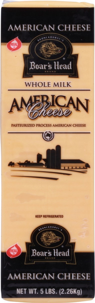 slide 13 of 14, Boar's Head Yellow American Whole Milk Cheese 5 lb, per lb