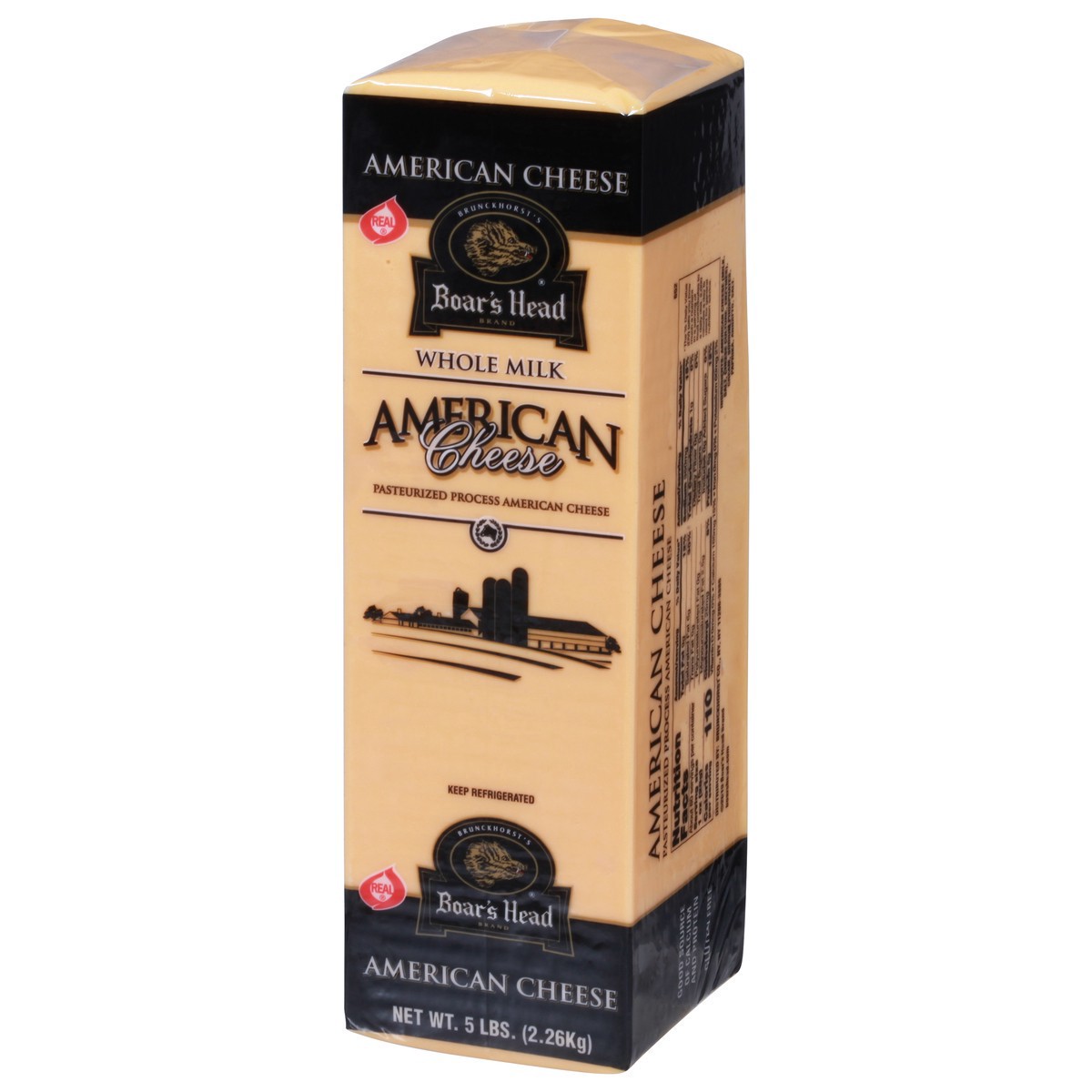 slide 11 of 14, Boar's Head Yellow American Whole Milk Cheese 5 lb, per lb