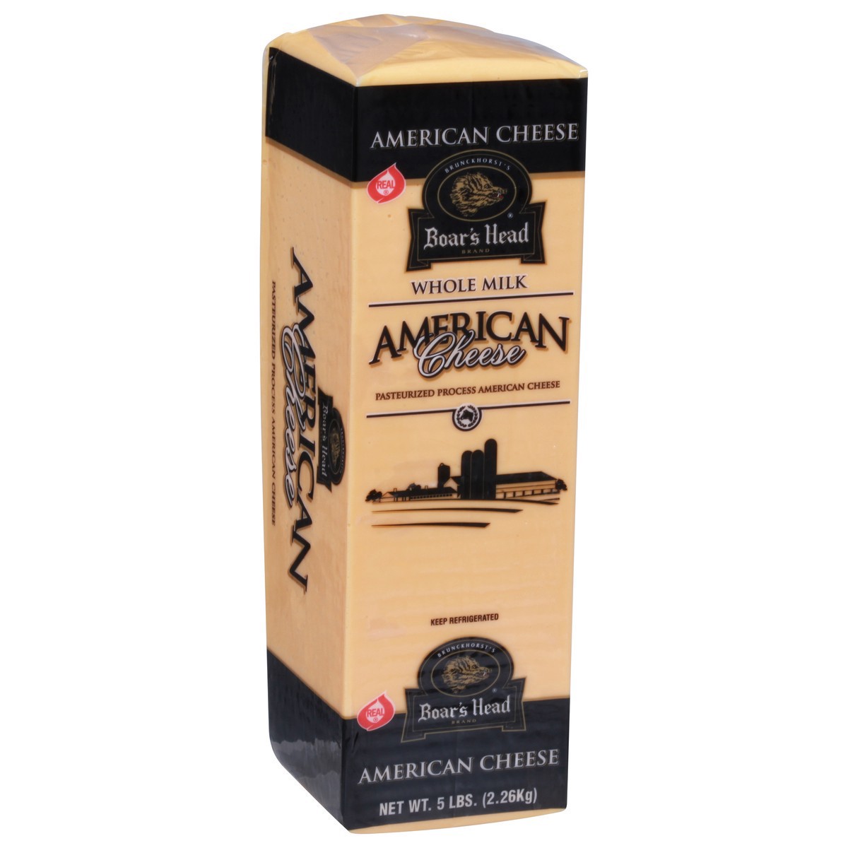 slide 5 of 14, Boar's Head Yellow American Whole Milk Cheese 5 lb, per lb