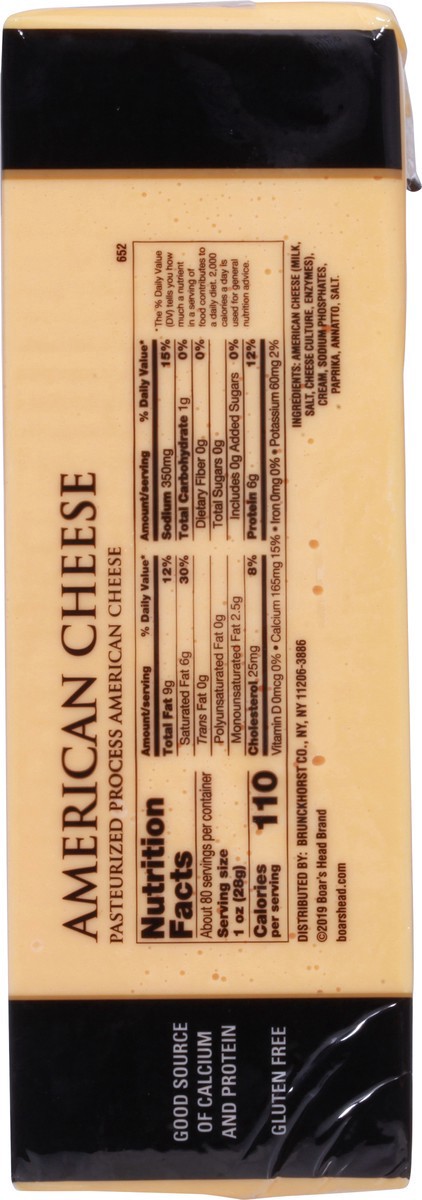 slide 12 of 14, Boar's Head Yellow American Whole Milk Cheese 5 lb, per lb