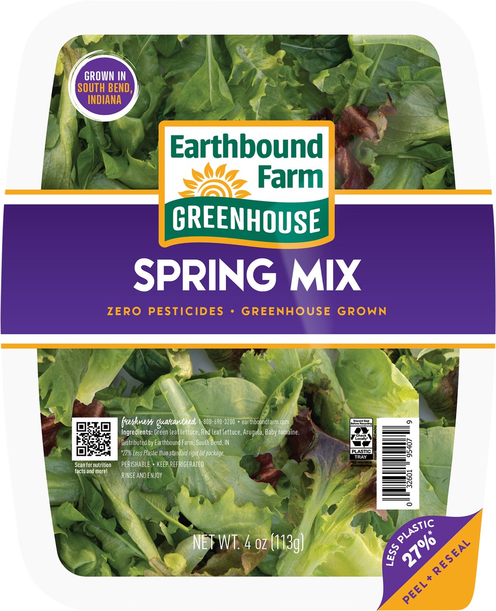 slide 3 of 6, Earthbound Farm Spring Mix, 4 oz