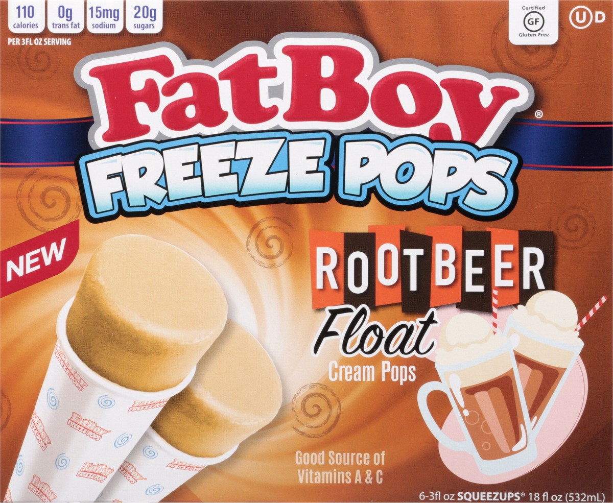 slide 7 of 9, Fat Boy Freeze Pops Root Beer, 6 ct; 3 fl oz