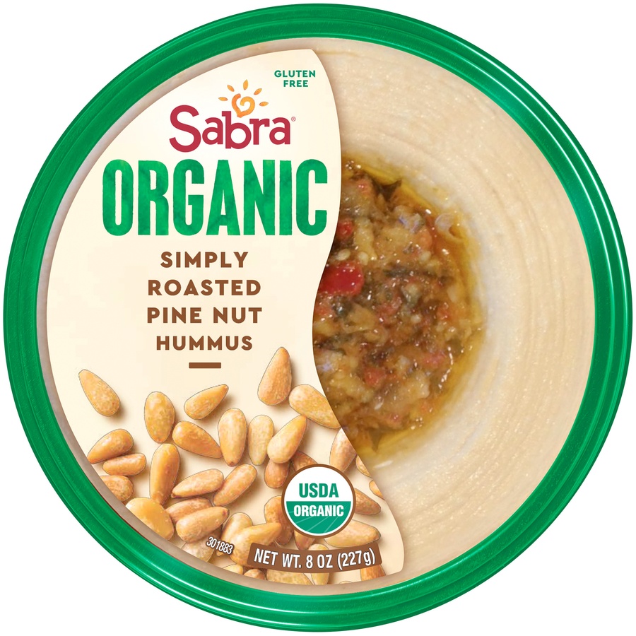 slide 1 of 1, Sabra Hummus Roasted Pine Nut Organic, 8 oz