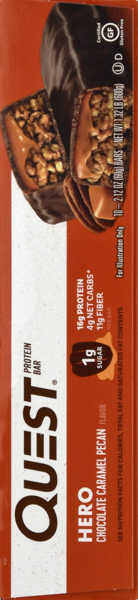 slide 8 of 9, Quest Hero Chocolate Caramel Pecan Flavor Protein Bar 10 ea, 10 ct