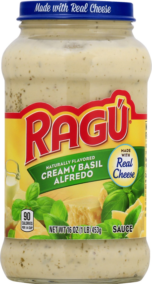slide 6 of 9, Ragu Creamy Basil Alfredo Sauce 16 oz, 16 oz