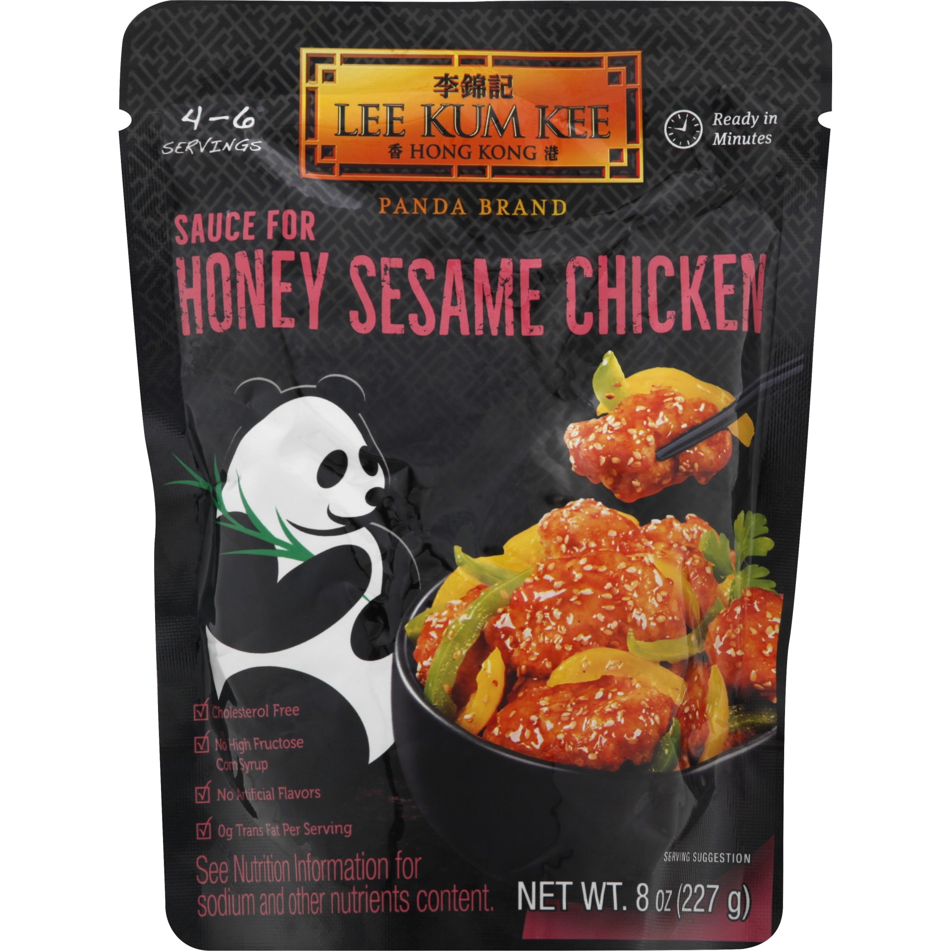 slide 1 of 8, Lee Kum Kee Panda Brand Sauce For Honey Sesame Chicken, 8 oz