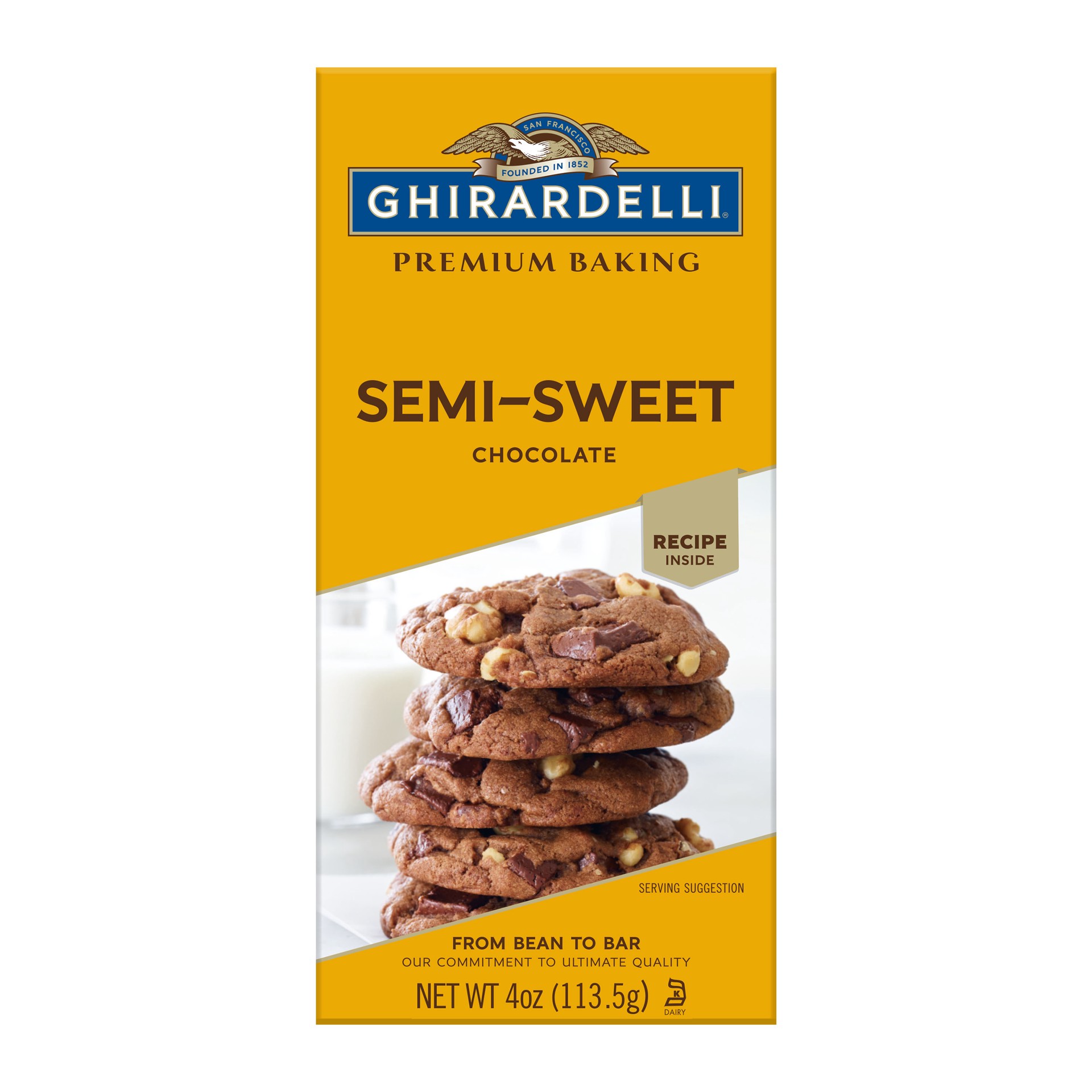 slide 1 of 9, Ghirardelli Semi Sweet Chocolate Baking Bar, 4 oz