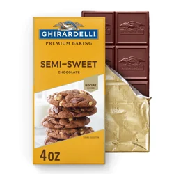 Ghirardelli Premium Semi-Sweet Chocolate Baking Bar, 4 oz Bar