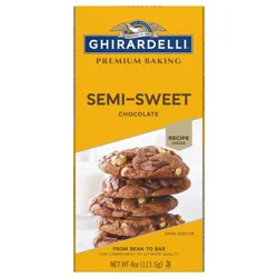 Ghirardelli Premium Semi-Sweet Chocolate Baking Bar, 4 oz Bar