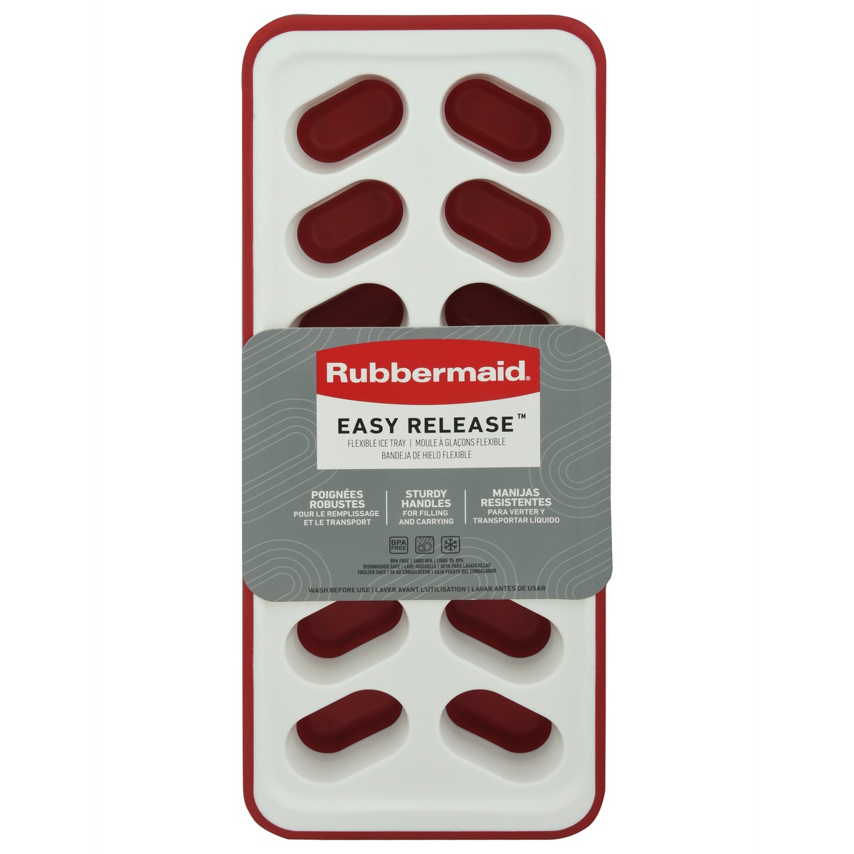 slide 1 of 1, Rubbermaid Easy Release Flexible Ice Tray, 1 ct