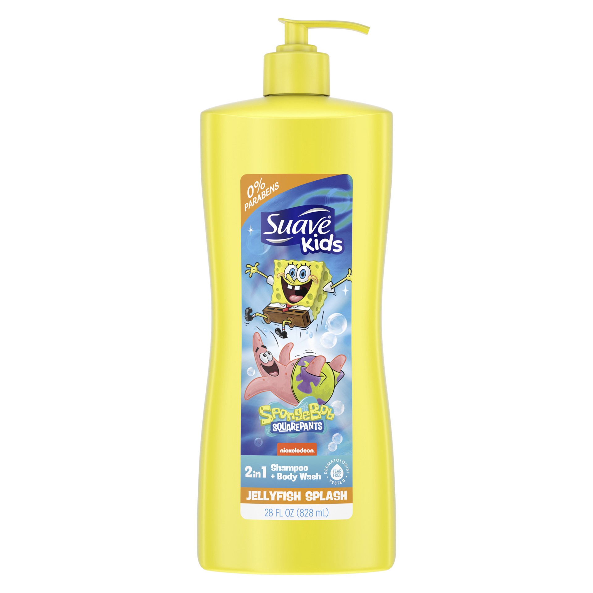 slide 1 of 7, Suave Kids 2in1 Shampoo & Body Wash Nickelodeon Spongebob, 28 oz, 28 fl oz