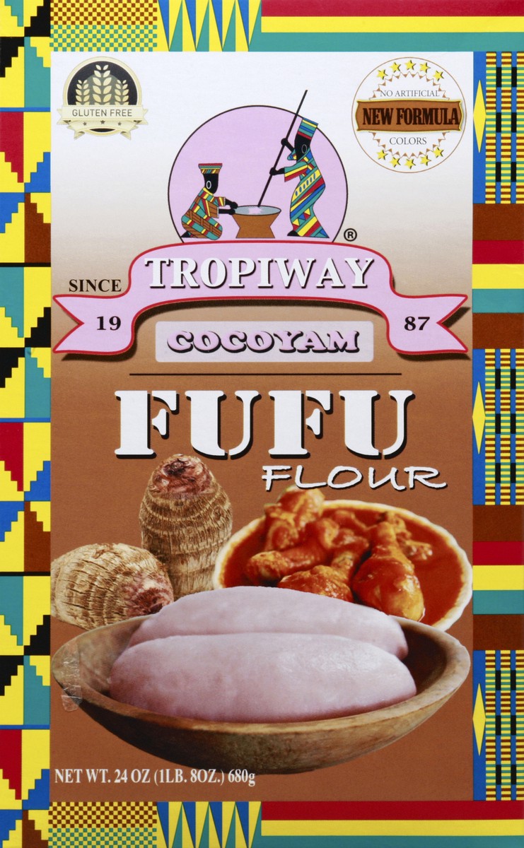 slide 6 of 6, Tropiway Cocoyam Fufu Flour, 24 oz