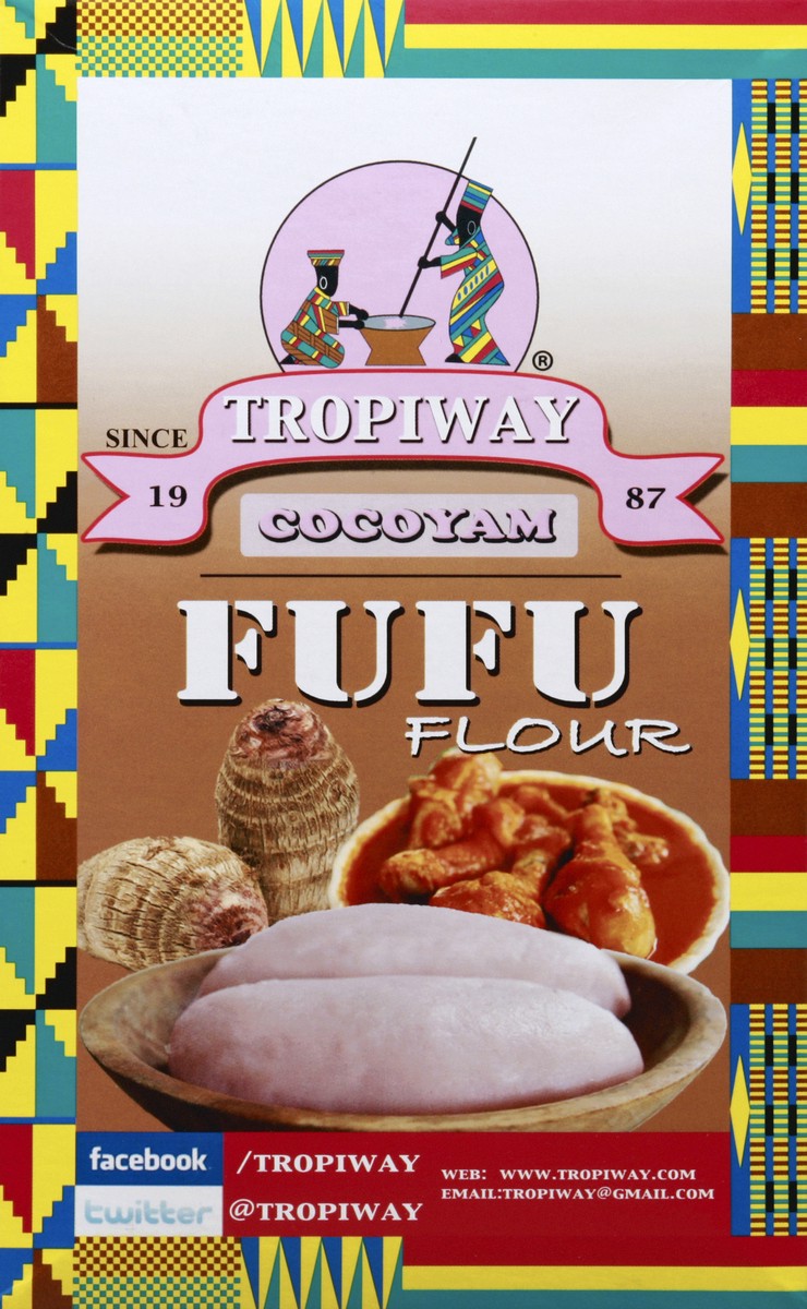 slide 3 of 6, Tropiway Cocoyam Fufu Flour, 24 oz