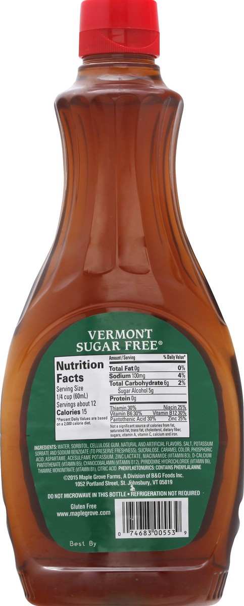 slide 12 of 13, Vermont Sugar Free Low Calorie Syrup 24 oz, 24 oz