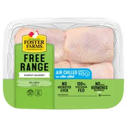 Foster Farms Simply Raised Chicken Thighs Bone-In, No Antibiotic Ever, Per Pound