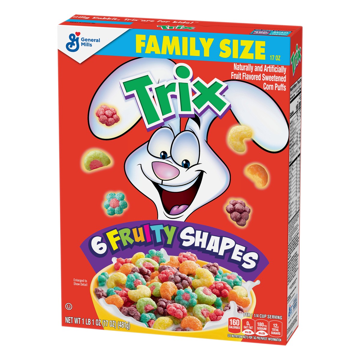 slide 3 of 9, Trix Family Size 6 Fruity Shapes Cereal 17 oz, 17 oz