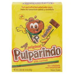 Pulparindo Original Tamarind Bar with Real Fruit - 20 ea