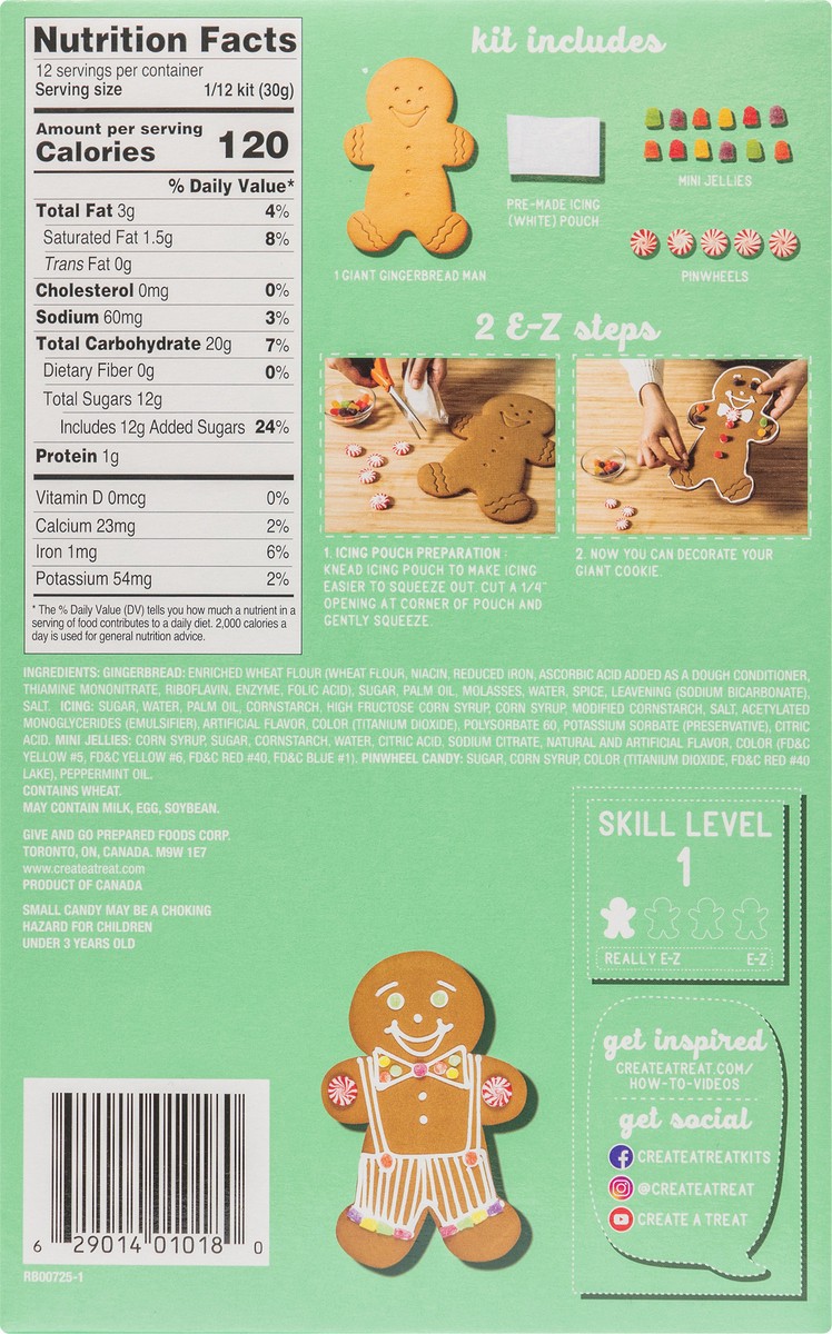 slide 2 of 3, Create A Treat Giant Gingerbread Kid Cookie Kit, 12.7 oz