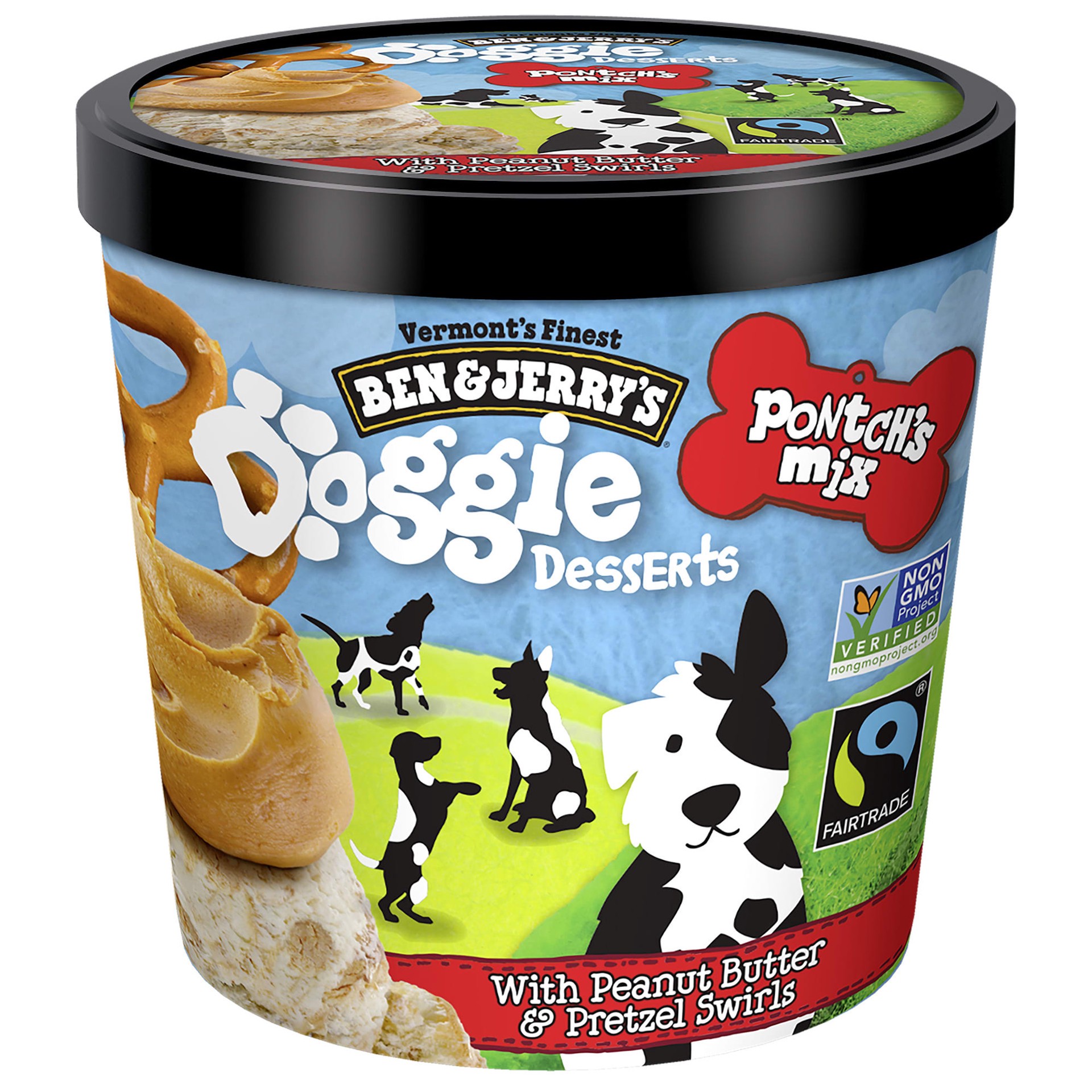 slide 1 of 4, Ben & Jerry's Frozen Dog Treat Pontch's Mix, 4 oz, 4 oz