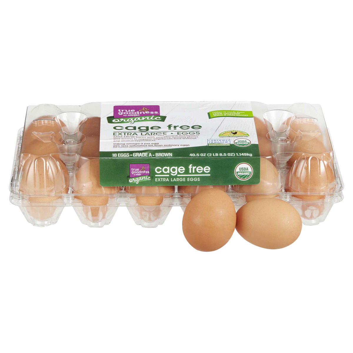 slide 1 of 29, True Goodness Organic Extra Large Eggs, 18 ct