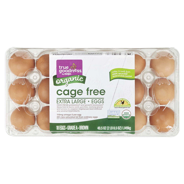 slide 9 of 29, True Goodness Organic Extra Large Eggs, 18 ct