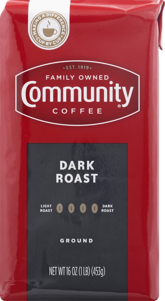 slide 6 of 9, Community Coffee Dark Roast Ground Coffee 16 oz, 16 oz