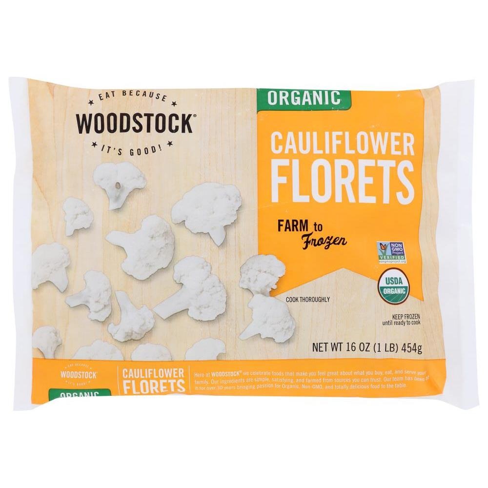 slide 1 of 1, Woodstock Og1 Wood Cauli Florets, 16 oz