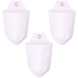 Evergreen Wall Hanging Pocket Planters - White, 3 ct.