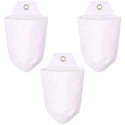 Evergreen Wall Hanging Pocket Planters - White, 3 ct.