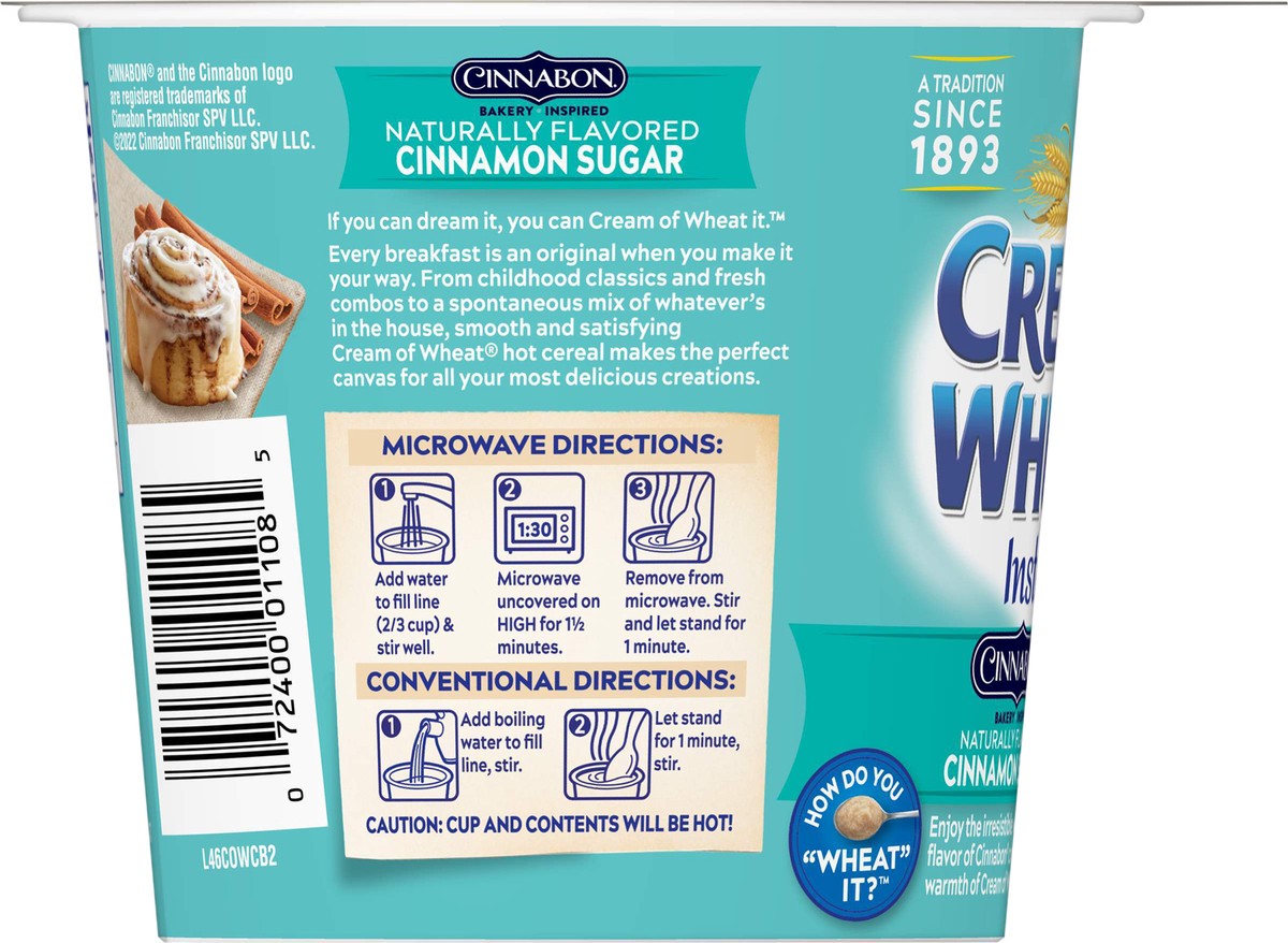 slide 7 of 9, Cream of Wheat Instant Cinnamon Sugar Hot Cereal 2.29 oz, 2.29 oz