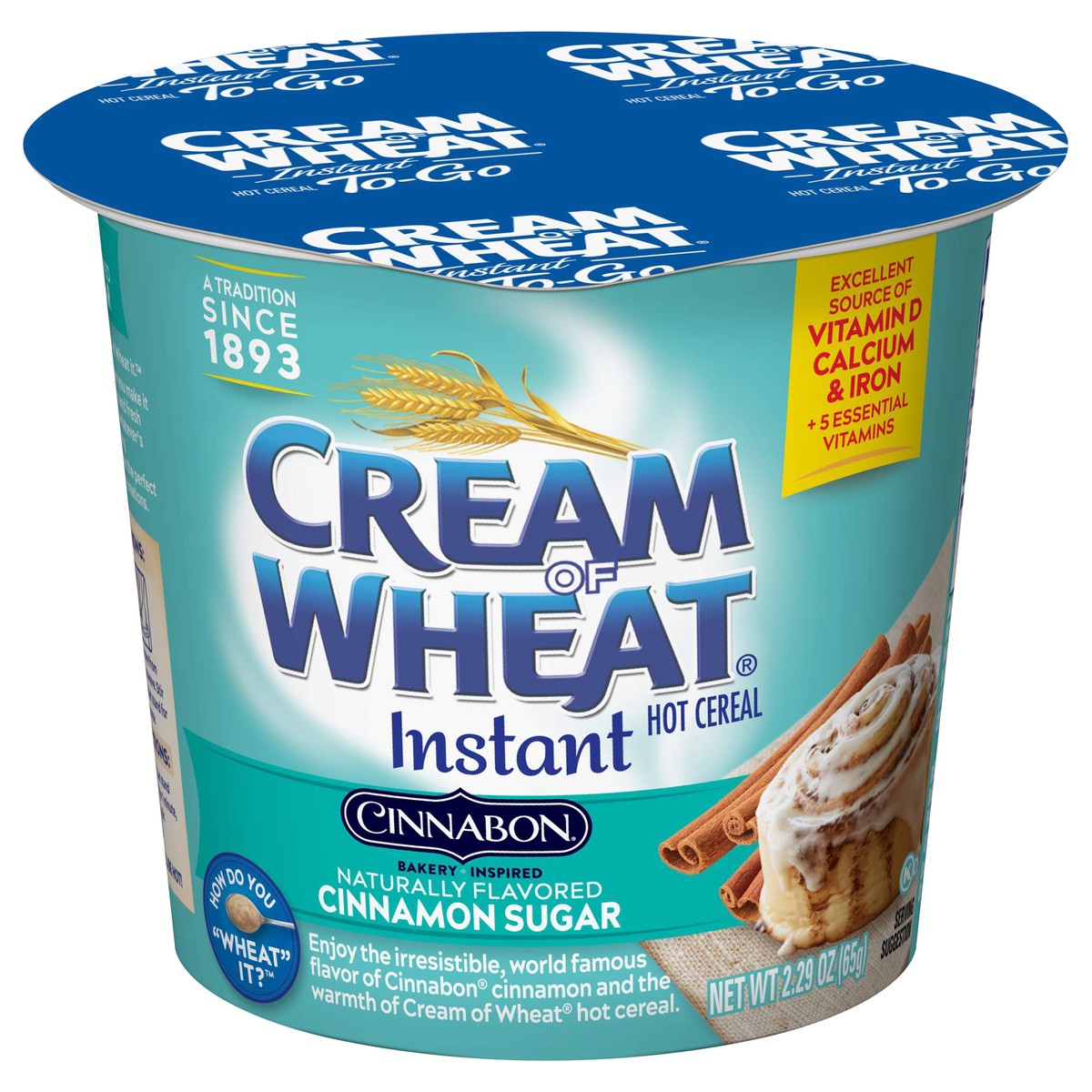 slide 1 of 9, Cream of Wheat Instant Cinnamon Sugar Hot Cereal 2.29 oz, 2.29 oz