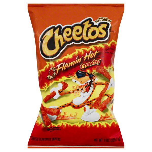 slide 1 of 5, Cheetos Cheese Flavored Snacks, Crunchy, Flamin' Hot , 9 oz